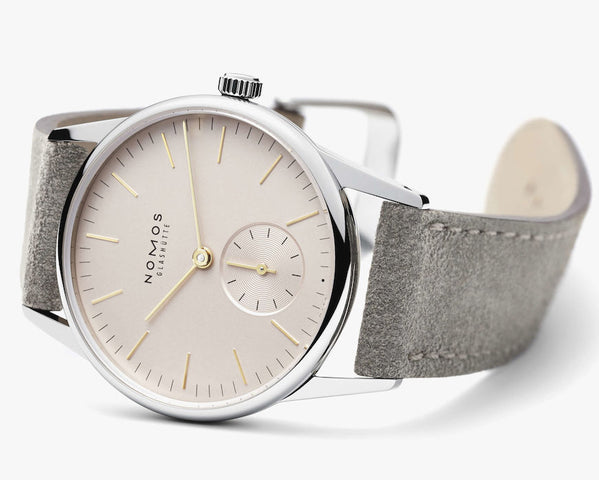 Nomos Glashutte Orion 33 Rose Sapphire Crystal Watch