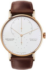 Nomos Glashutte Watch Lambda Rose Gold Sapphire Crystal 930