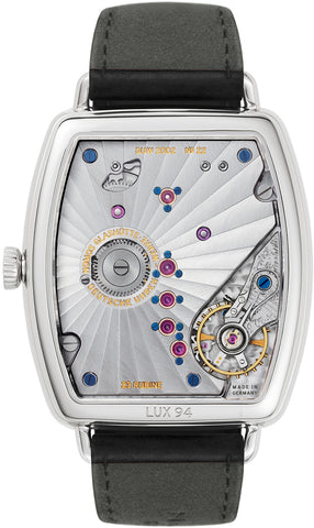 Nomos Glashutte Lux Hell White Gold Sapphire Crystal Watch