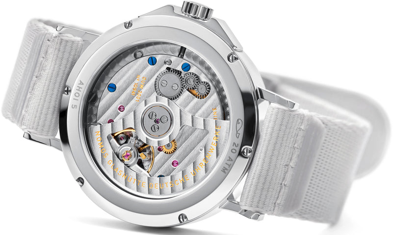 Nomos Glashutte Ahoi Neomatik Siren Blue Sapphire Crystal Watch