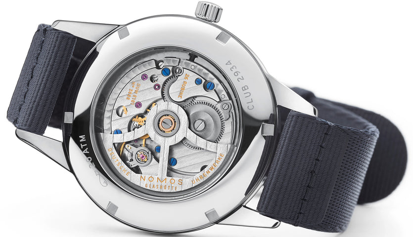 Nomos Glashutte Club Automat Datum Sapphire Crystal Watch