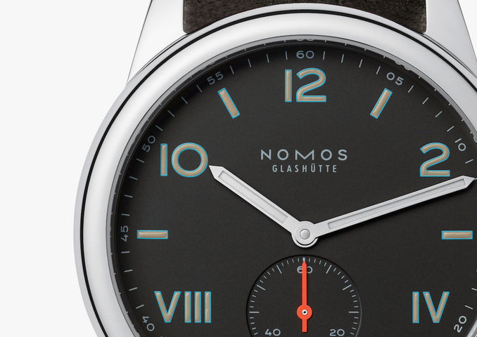 Nomos Glashutte Club Campus 38 Nacht Sapphire Crystal Watch