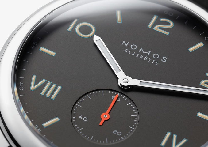 Nomos Glashutte Club Campus 38 Nacht Sapphire Crystal Watch