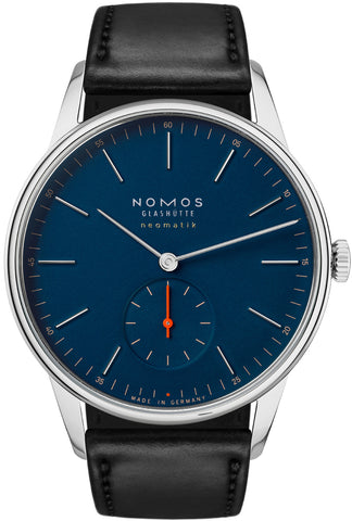 Nomos Glashutte Watch Orion Neomatik 39 Nachtblau Sapphire Crystal 343