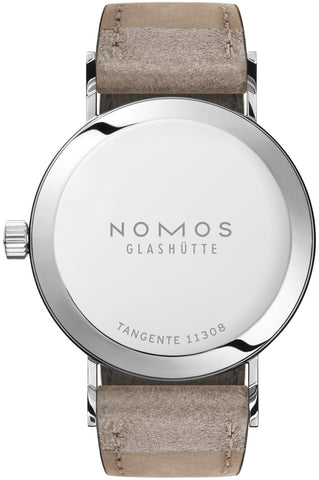 Nomos Glashutte Tangente 33 Champagne Steel Back Watch