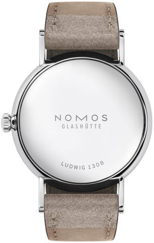 Nomos Glashutte Ludwig 33 Champagne Steel Back Watch