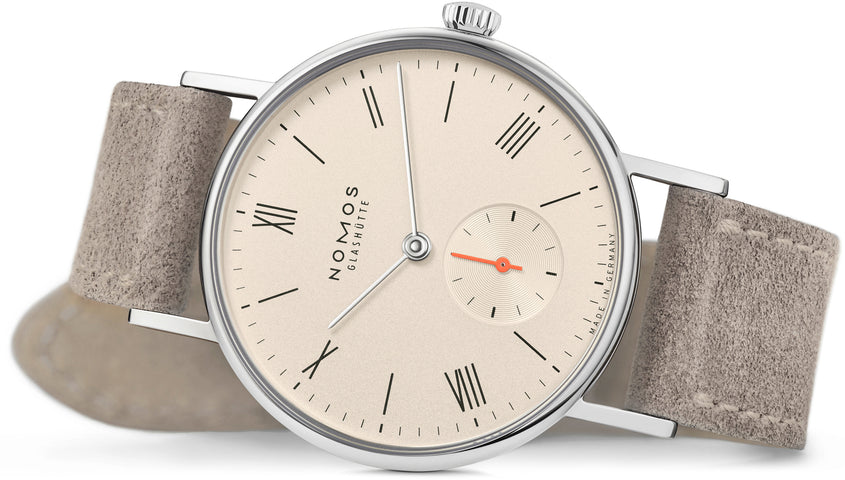 Nomos Glashutte Ludwig 33 Champagne Sapphire Crystal Watch