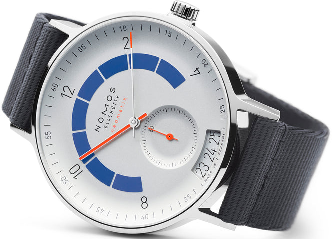 Nomos Glashutte Autobahn Neomatik 41 Date Sports Grey Sapphire Crystal Watch