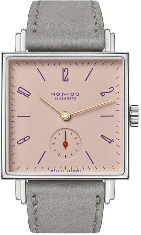 Nomos Glashutte Watch Tetra Pearl Sapphire Crystal 493