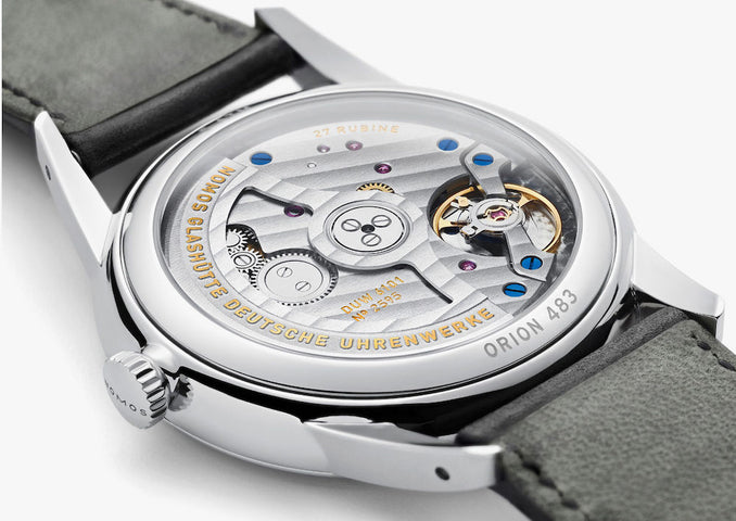 Nomos Glashutte Watch Orion Neomatik 41 Date Midnight Blue Sapphire Crystal