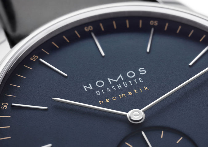Nomos Glashutte Watch Orion Neomatik 41 Date Midnight Blue Sapphire Crystal