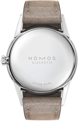 Nomos Glashutte Orion 33 Midnight Blue Steel Back Watch