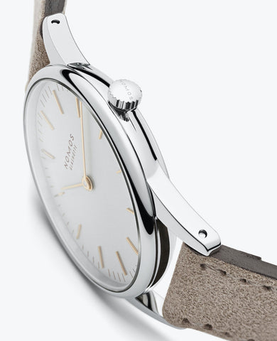 Nomos Glashutte Orion 33 Duo Steel Back Watch