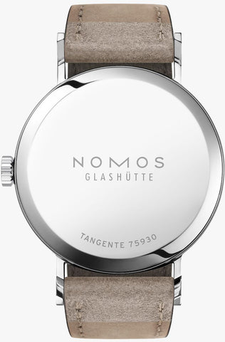 Nomos Glashutte Tangente Midnight Blue Steel Back Watch