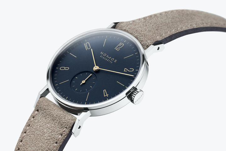Nomos Glashutte Tangente Midnight Blue Steel Back Watch