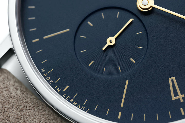 Nomos Glashutte Tangente Midnight Blue Steel Back Watch