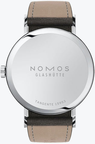 Nomos Glashutte Tangente 38 Midnight Blue Steel Back Watch