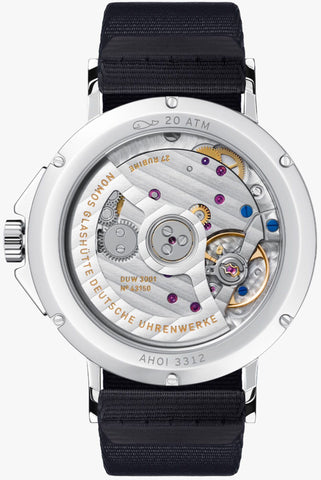 Nomos Glashutte Ahoi Neomatik Atlantic Sapphire Crystal Watch