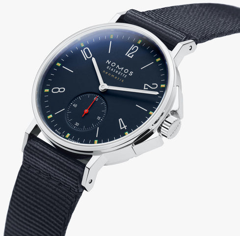 Nomos Glashutte Ahoi Neomatik Atlantic Sapphire Crystal Watch