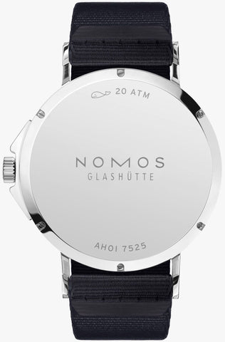 Nomos Glashutte Watch Ahoi Atlantic Steel Back