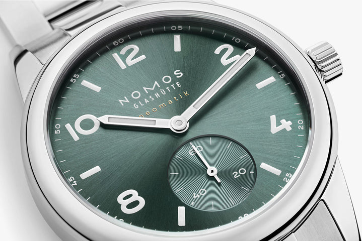 Nomos Glashutte Club Sport Neomatik Petrol Steel Back Watch