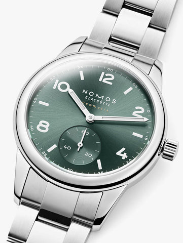 Nomos Glashutte Club Sport Neomatik Petrol Steel Back Watch