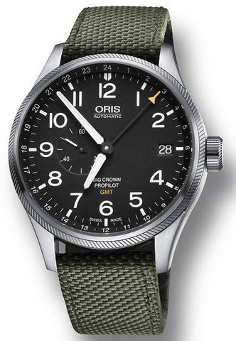 Oris Watch Big Crown Propilot GMT Olive Textile 01 748 7710 4164-07 5 22 14FC