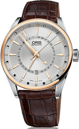 Oris Watch Artix Pointer Moon Bicolor Leather 01 761 7691 6331-07 5 21 80FC