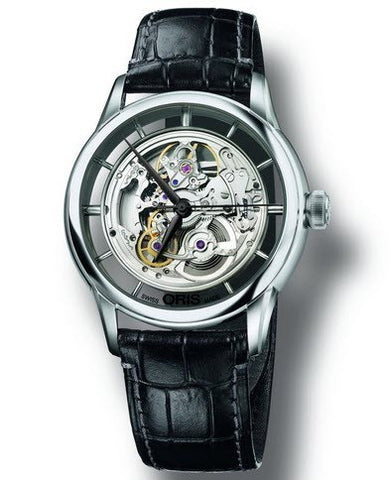 Oris Watch Artelier Translucent Skeleton Leather 01 734 7684 4051-07 5 21 71FC