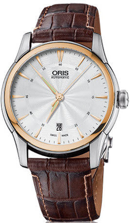 Oris Watch Artelier Date Diamonds Leather 01 733 7670 6351-07 5 21 70FC