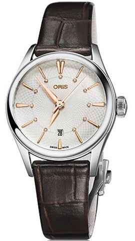 Oris Watch Artelier Lady Date Leather 01 561 7722 4031-LS Brown