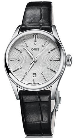 Oris Watch Artelier Lady Date Leather 01 561 7722 4051-LS Black