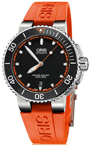 Oris Watch Aquis Date Rubber Orange 01 733 7653 4128-RS Orange