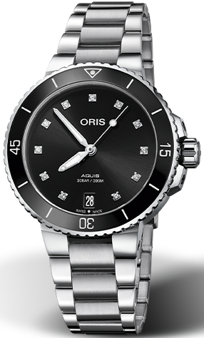 Oris Watch Aquis Date Diamond Ladies 01 733 7731 4194-07 8 18 05P