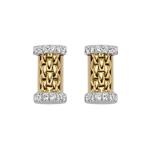 Fope Essentials 18ct Yellow Gold Diamond Stud Earrings OR07/BBR