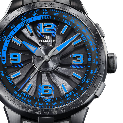 Perrelet Turbine Pilot Electric Blue