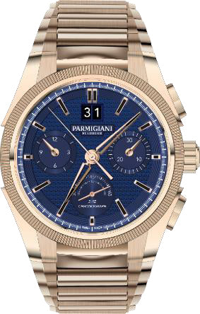 Parmigiani Fleurier Watch Tondagraph GT Rose Gold Blue Bracelet Limited Edition PFC903-1500340-B00782