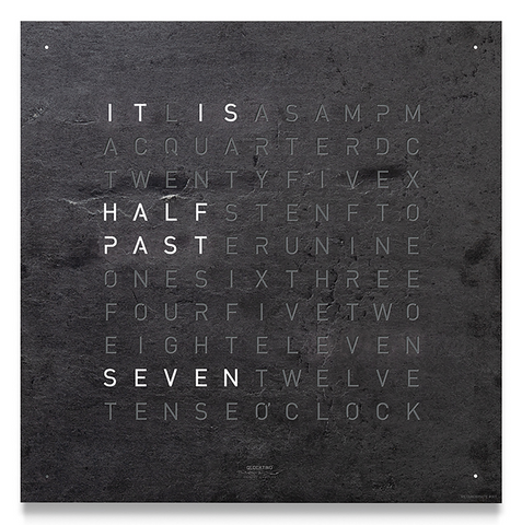 QLOCKTWO Classic Creators Edition Metamorphite Wall Clock 45cm FCENMM