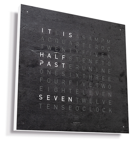 QLOCKTWO Earth 45 Creators Edition Metamorphite Wall Clock Watch