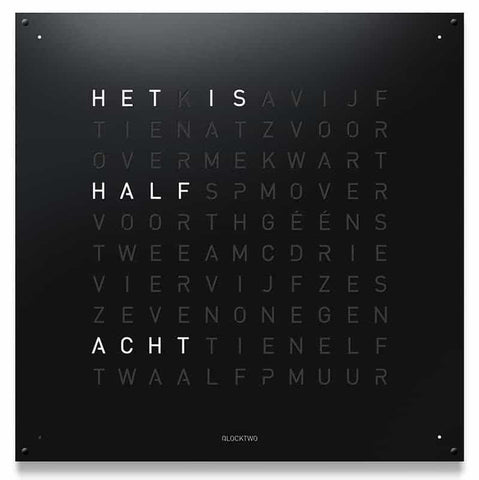 QLOCKTWO 180 Black Pepper Wall Clock 180cm Q180ENBLPC