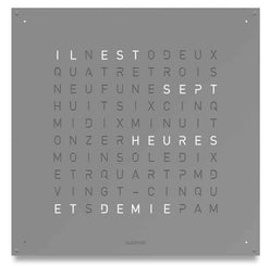 QLOCKTWO 180 Grey Pepper Wall Clock 180cm Q180ENGRPC