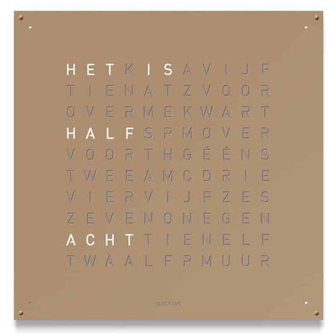 QLOCKTWO 180 Hazelnut Wall Clock 180cm Q180ENHAPC