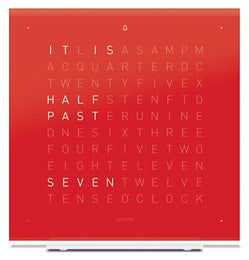 QLOCKTWO Earth 13.5 Pure Cherry Cake Table Clock T4PENCC