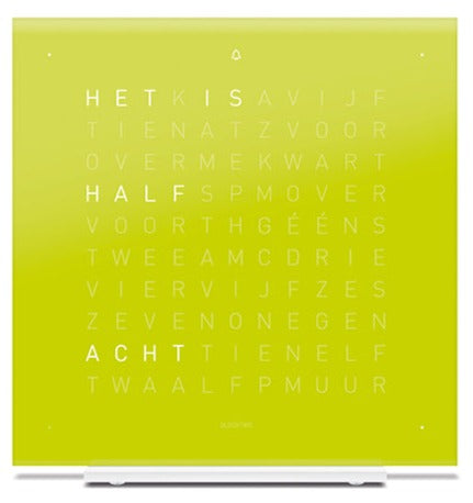 QLOCKTWO Earth 13.5 Pure Lime Juice Table Clock T4PENLJ