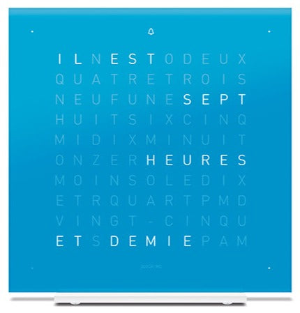 QLOCKTWO Earth 13.5 Pure Blue Candy Table Clock T4PENBC