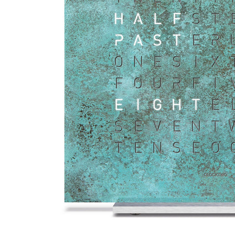 QLOCKTWO Earth 13.5 Creators Edition Vintage Copper Table Clock Watch