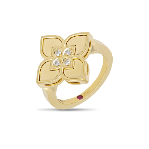 Roberto Coin Venetian Princess 18ct Yellow Gold Diamond Ring ADR777RI3374 Y