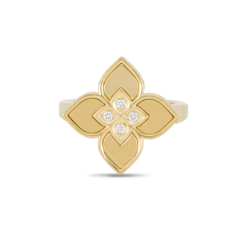 Roberto Coin Venetian Princess 18ct Yellow Gold Diamond Ring D