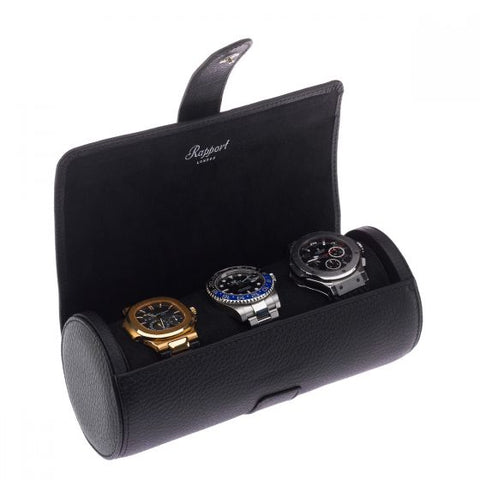 Rapport Watch Roll Berkeley Black Three Watch D180