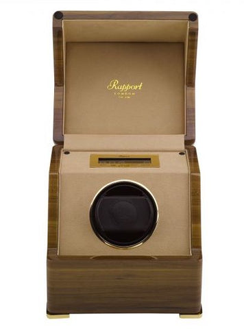 Rapport Watch Winder Perpetua III Single Touch Screen Walnut Finish